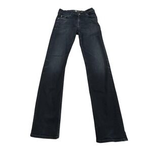 7 For All Mankind Standard Bootcut Mens Jeans 31x32 Black Wash Denim Distressed